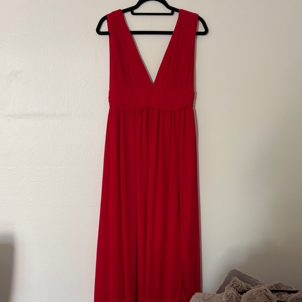 Lulu's Vibrant Red Maxi Dress